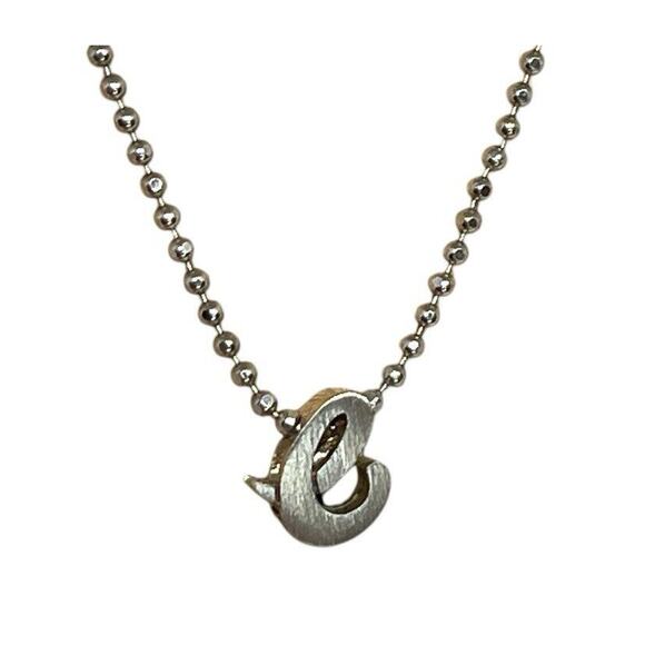 Alex Woo Sterling Silver ‘E’ Initial Pendant Necklace NY Designer Luxury Fashion - Picture 8 of 11